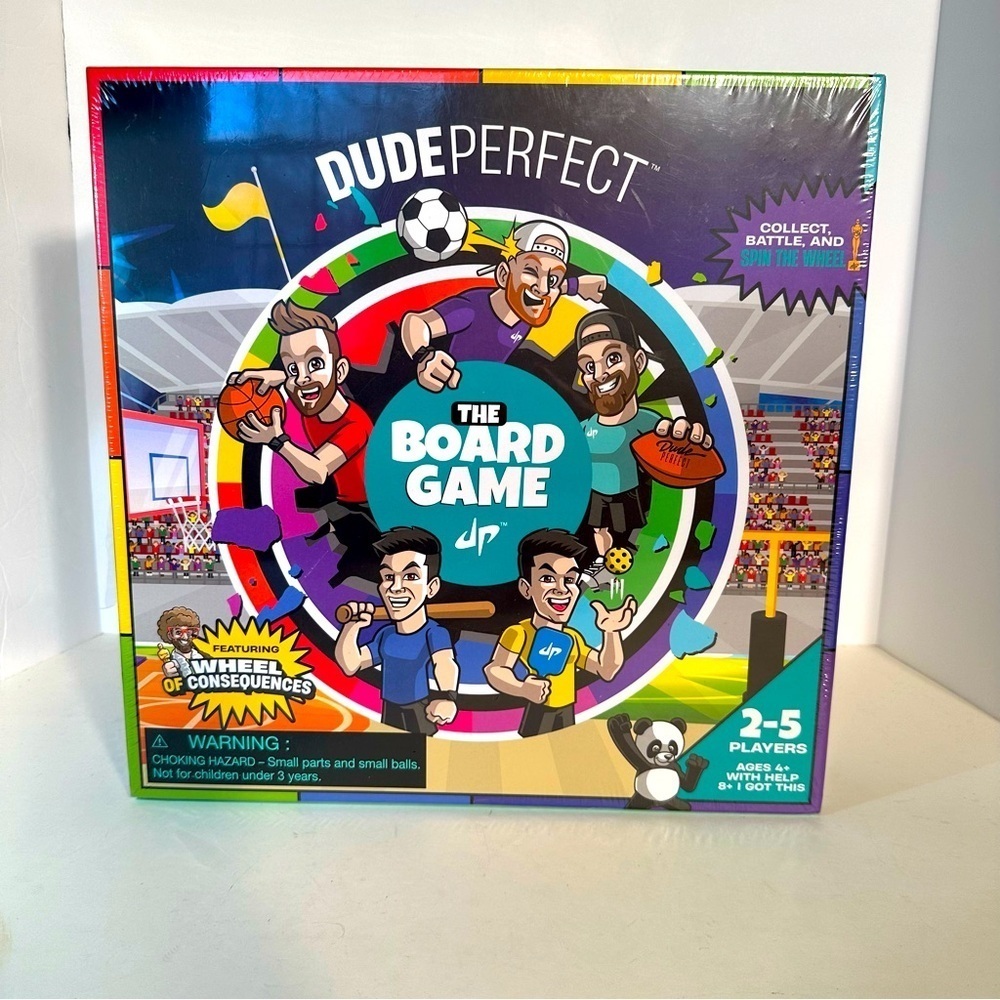 Dude Perfect The Board Game Featuring Wheel Of Consequences 2-5 Players Sealed